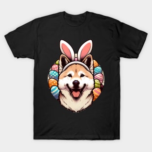 Happy Jindo Wears Bunny Ears for Easter Celebration T-Shirt